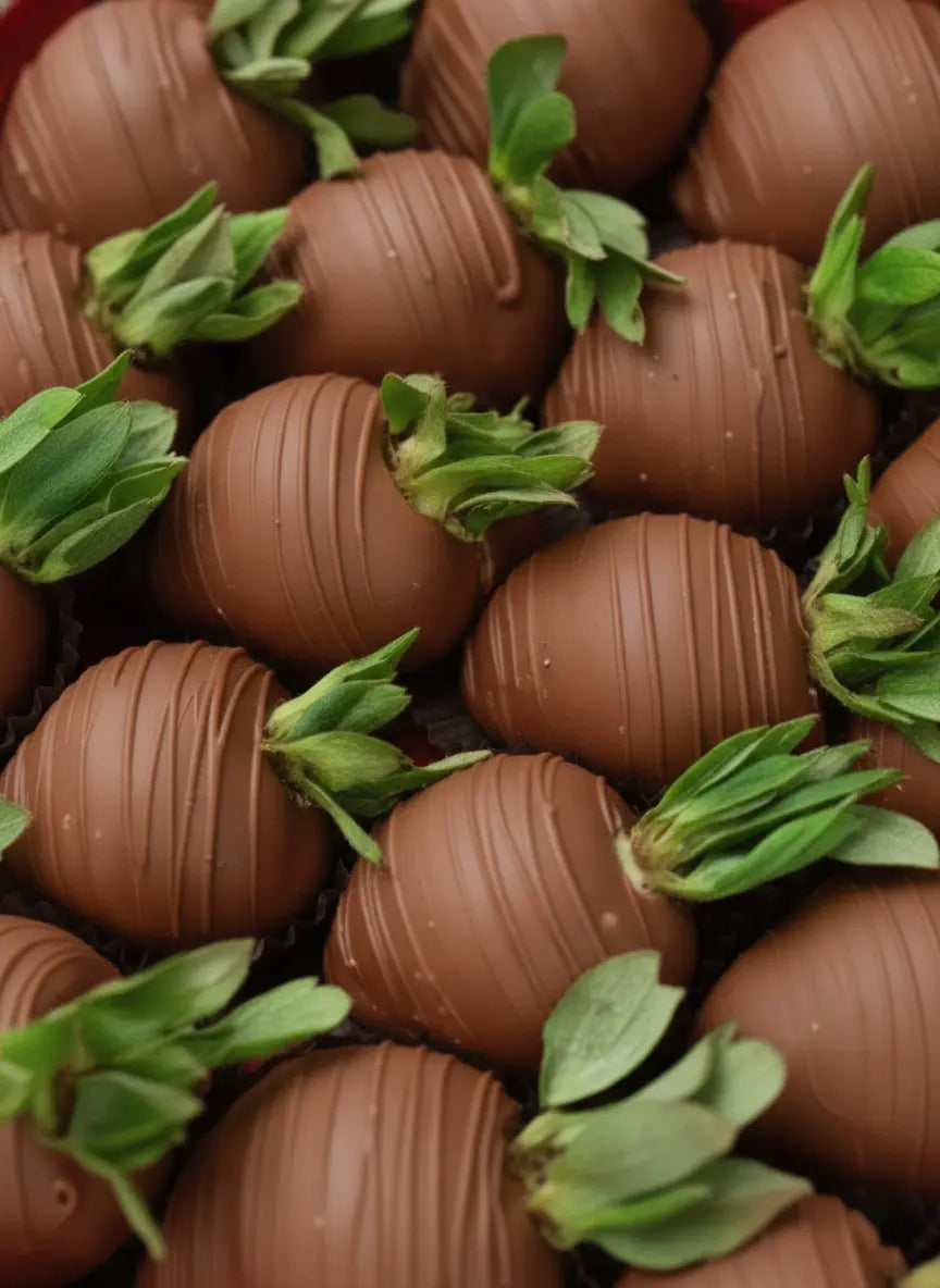 Aisha Box — Belgian milk chocolate dipped strawberries gift box Dubai same-day delivery