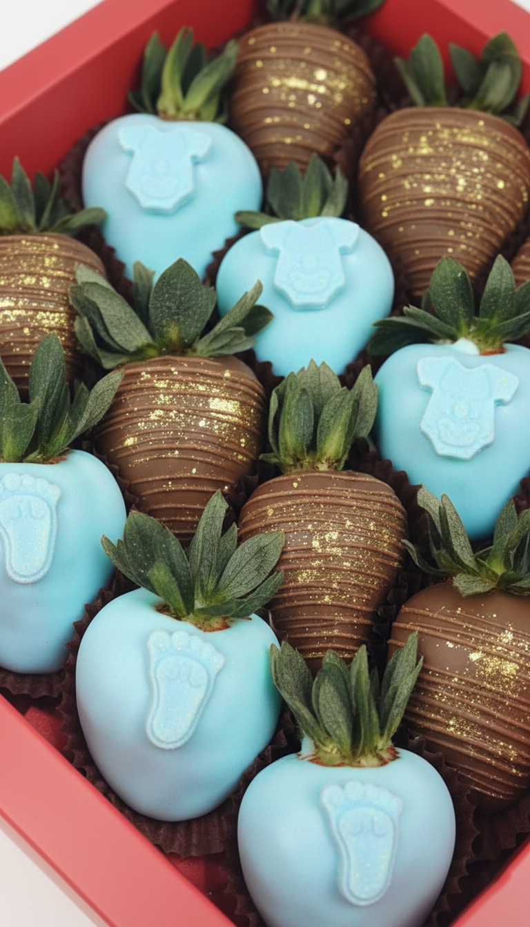 Baby Boy Royale — newborn baby boy blue chocolate strawberry gift box Dubai UAE