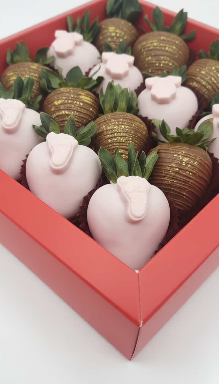 Baby Girl Royale — newborn baby girl pink chocolate strawberry gift box Dubai UAE