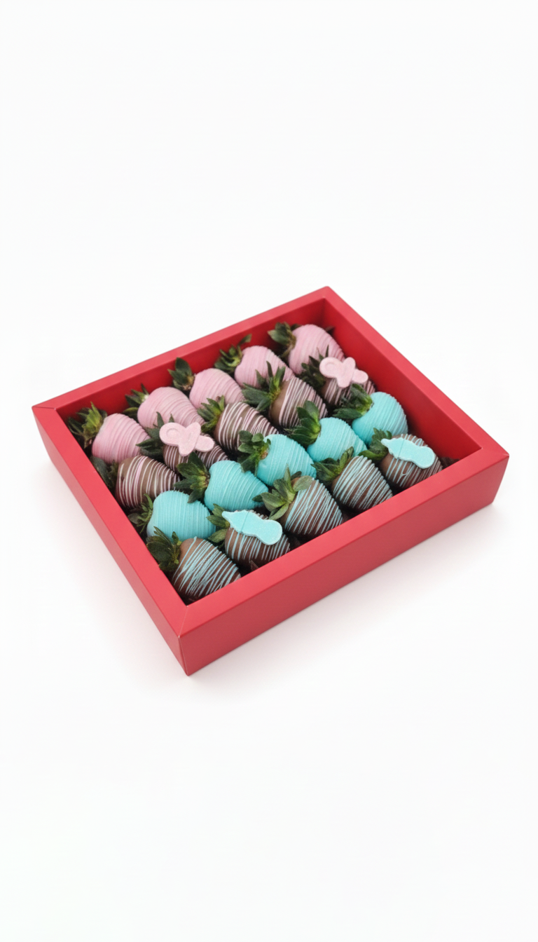 Gender Reveal Box — chocolate strawberry gender reveal gift box Dubai baby shower