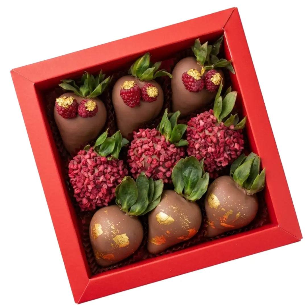 Layla Box — romantic Belgian chocolate strawberry anniversary gift box Dubai UAE