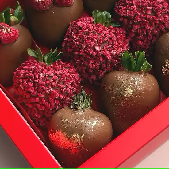 Layla Box — romantic Belgian chocolate strawberry anniversary gift box Dubai UAE