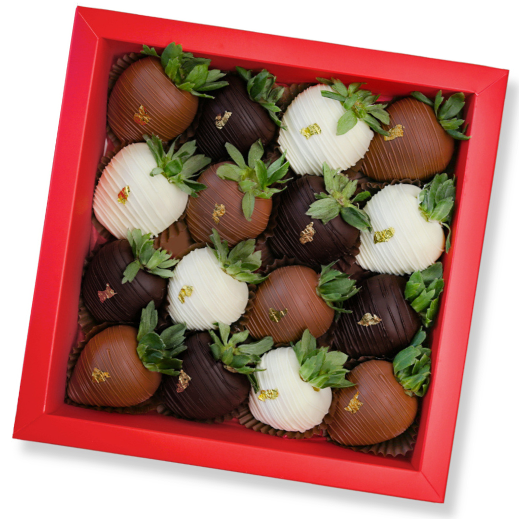 Sealed With Gold — luxury gold chocolate strawberry gift box Dubai anniversary