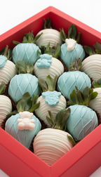 Welcome Baby Blue — newborn baby boy blue chocolate strawberry gift box Dubai UAE delivery