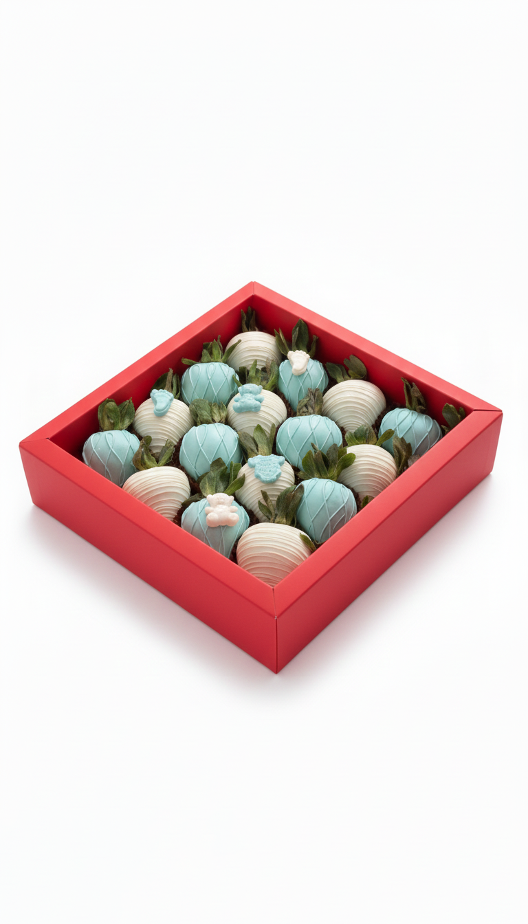 Welcome Baby Blue — newborn baby boy blue chocolate strawberry gift box Dubai UAE delivery