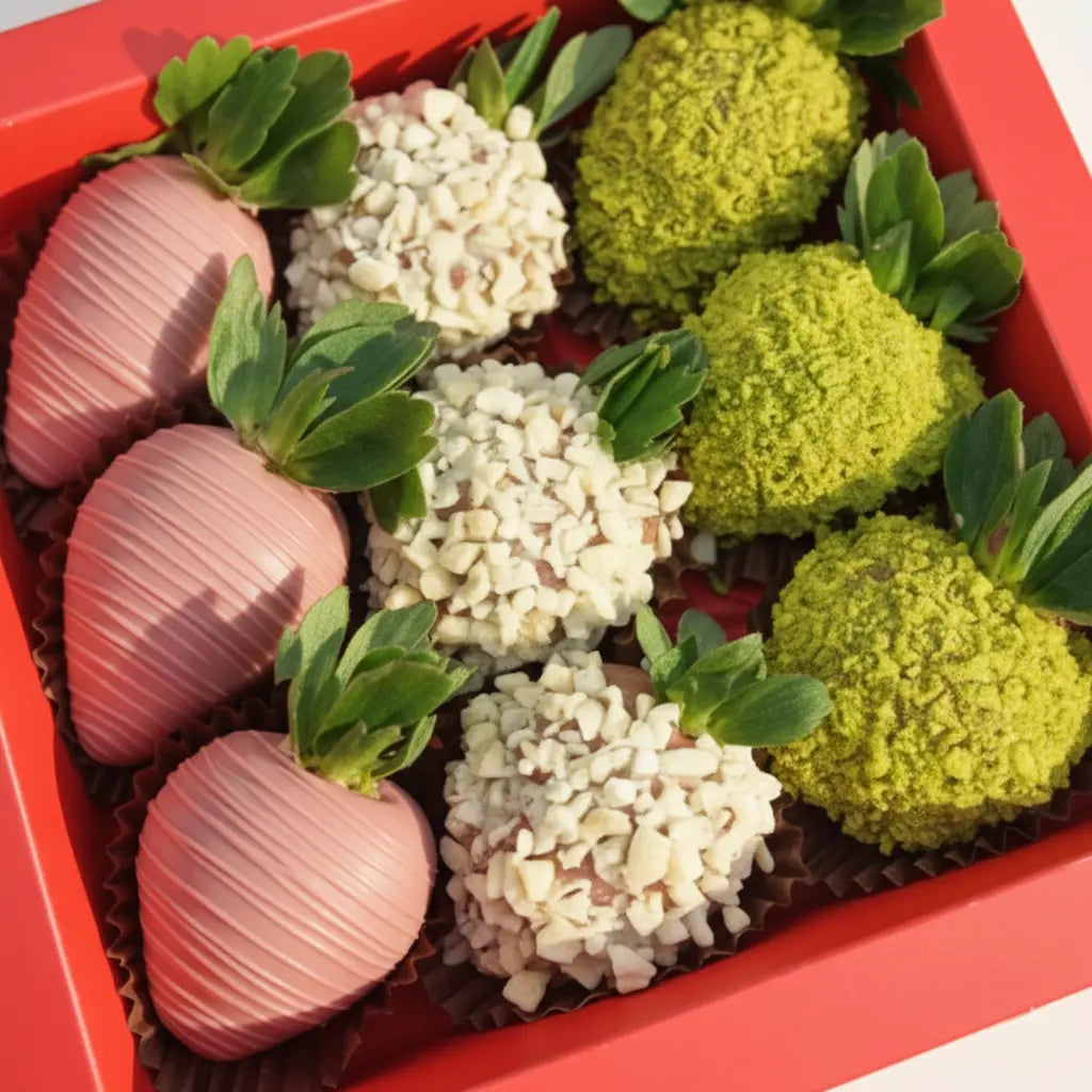 Yasmin Box — premium Belgian chocolate strawberry floral gift box Dubai UAE