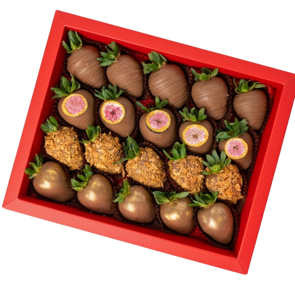 Zaynab Box — elegant Belgian chocolate dipped strawberry gift box Dubai UAE delivery